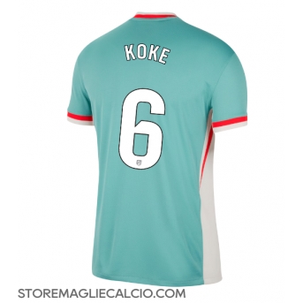Atletico Madrid Koke #6 Maglia Gara Trasferta Repliche 2024-25 Maniche Corte